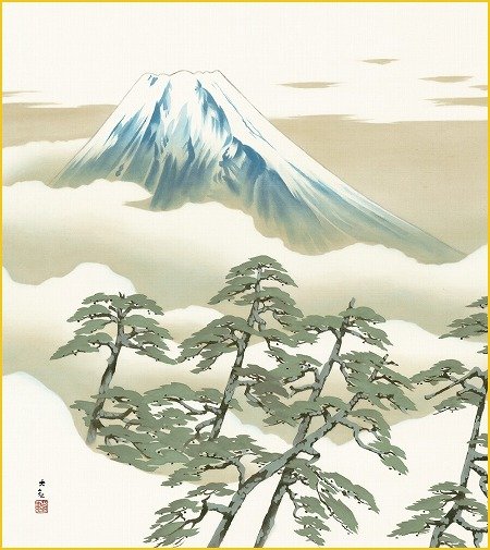 楽天市場】色紙掛け用 色紙4枚セット 「 横山大観 名画選 」 飾る
