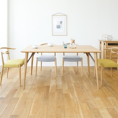 飛騨家具 nissin 日進木工 White Wood ホワイトウッド 4本脚テーブル