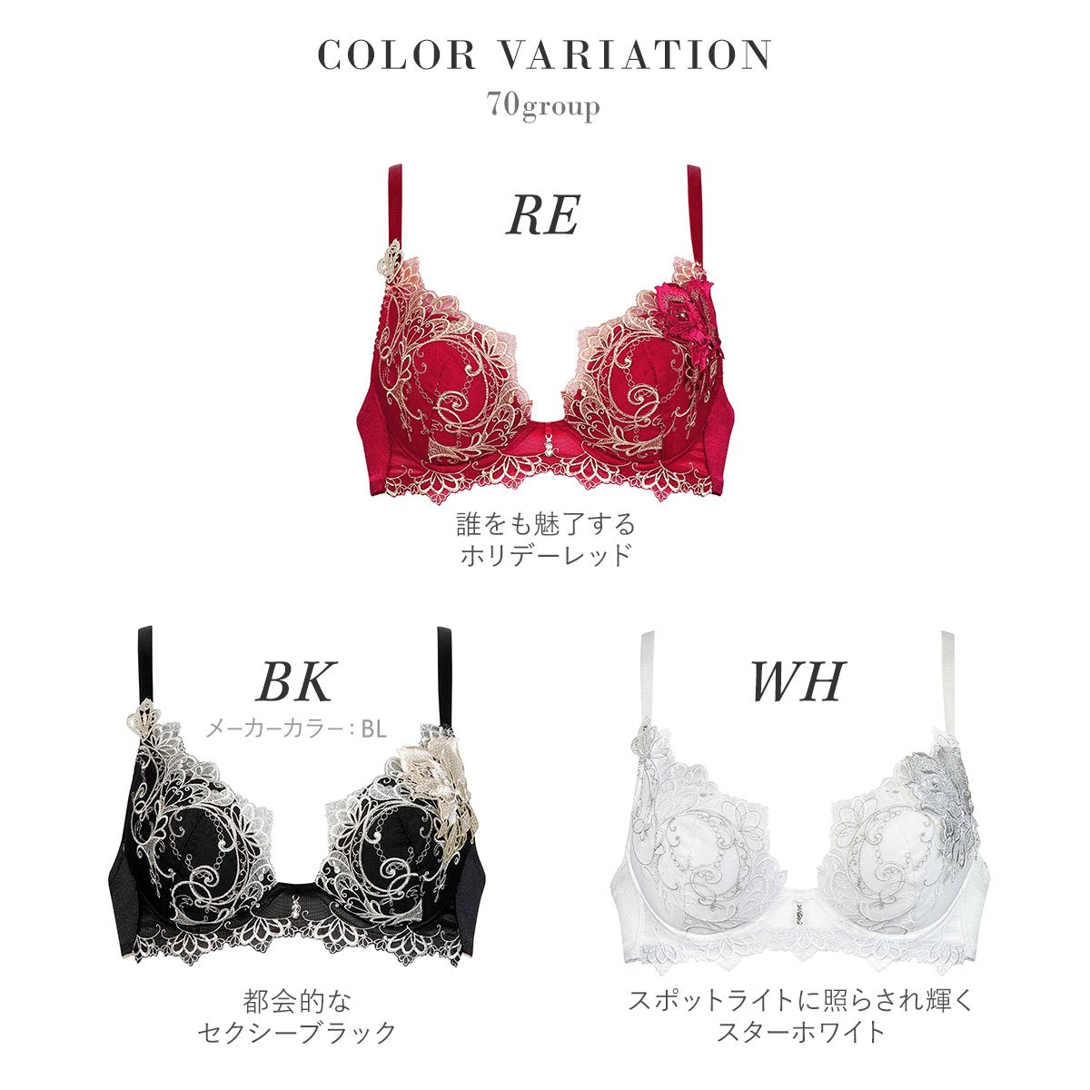 ワコール サルート 70グループ 70G VIVA LINE ブラジャー DEF