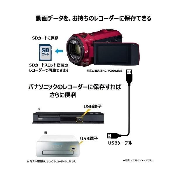 Panasonic（パナソニック） デジタル4Kビデオカメラ レッド HC-VX992MS
