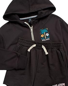 Amazon.com: Volcom Girl's Sweatsuit Set - Long Sleeve Full Zip Up