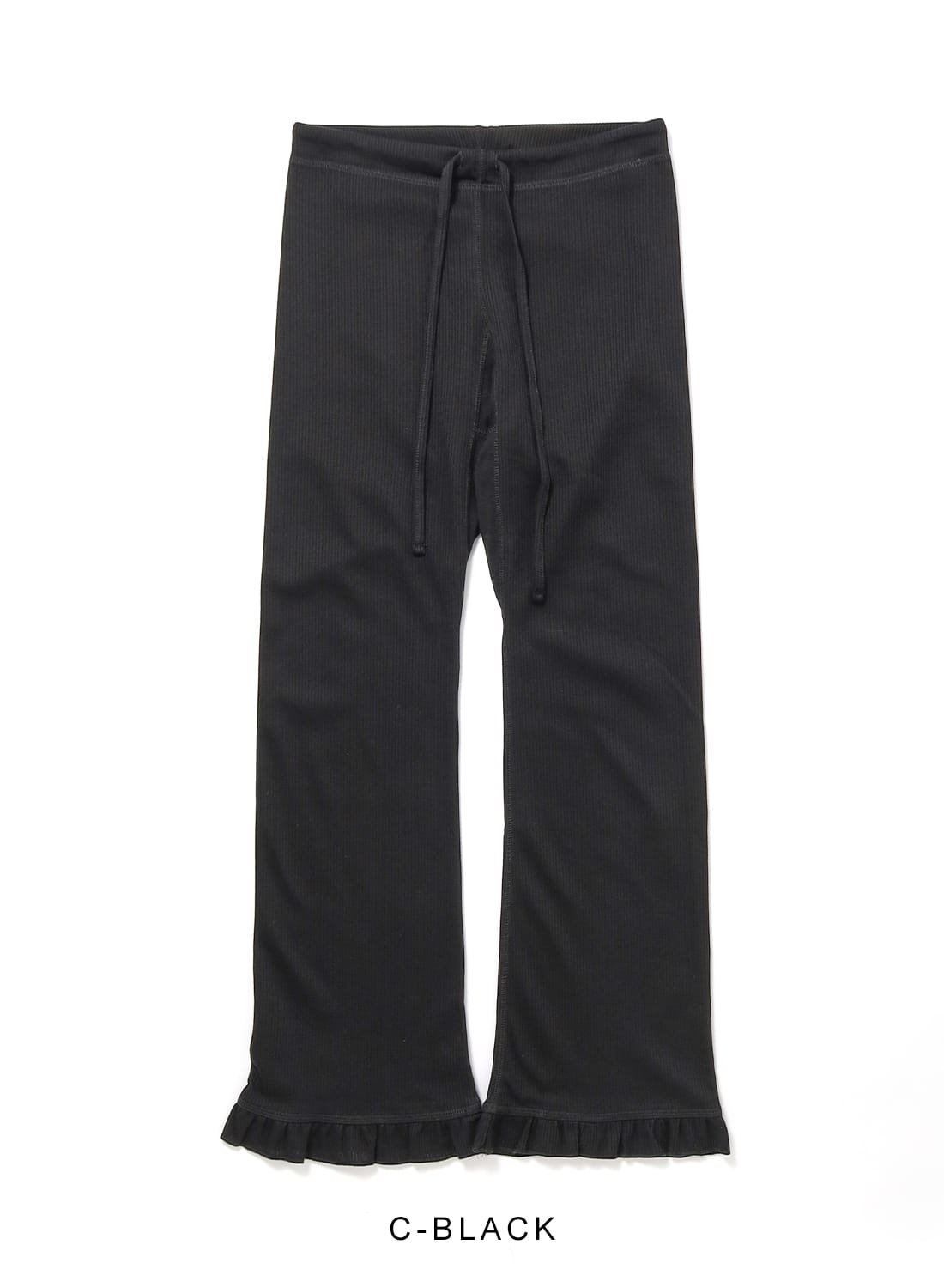 RIBBED FRILL PANTS|リブド フリル パンツリブド フリル パンツ| MOONLOID