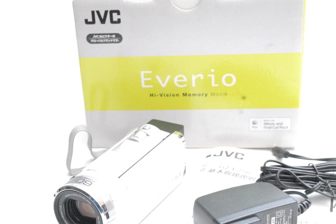 JVC Everio GZ-E750　（良品） 光学極上品】JVC Everio GZ-E750 白 ホワイト ビデオカメラ